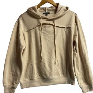 Fashion Nova Athleisure hoodie. Cut out front and back. Nude in color. Cute!!